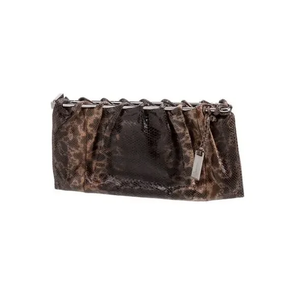 GUCCI Tom Ford karung leather clutch 1999 vintage minimalist y2k bag exotic skin - Picture 4 of 7